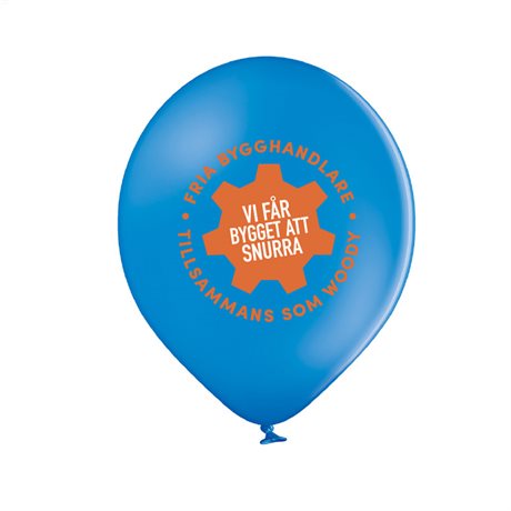 Ballonger blå med logo 50-pack