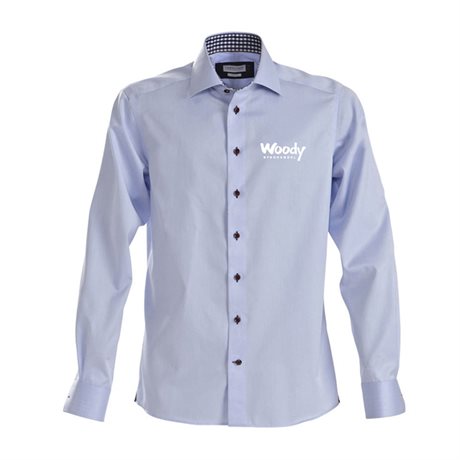 Skjorta Harvest & Frost Light Blue, herr slim fit